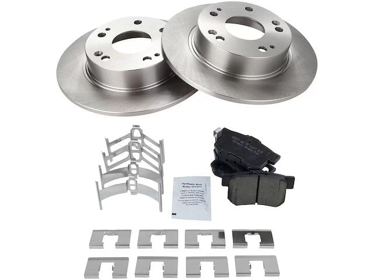 Rear Ceramic Brake Pads and Rotor Kit - Compatible with 2003 - 2007 Honda Accord (with 5-Lugs) 2004 2005 2006