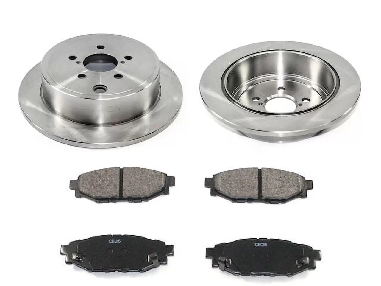 Rear Ceramic Brake Pads and Rotor Kit - Compatible with 2008 - 2014 Subaru Impreza 2009 2010 2011 2012 2013