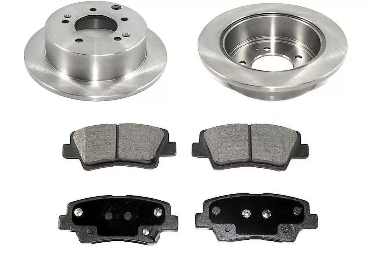 Rear Ceramic Disc Brake Pad and Rotor Kit - Compatible with 2010 - 2013 Kia Soul 2011 2012