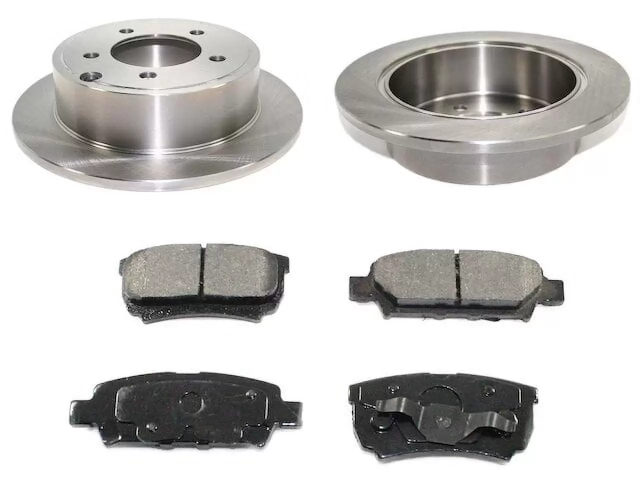 Rear Semi Metallic Brake Pads and Rotor Kit - Compatible with 2008 - 2014 Dodge Avenger 2009 2010 2011 2012 2013