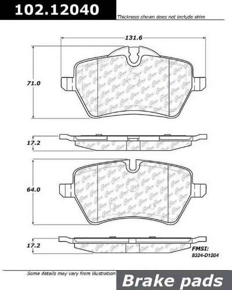 Stoptech 102.12040 Brake Pad. Metallic