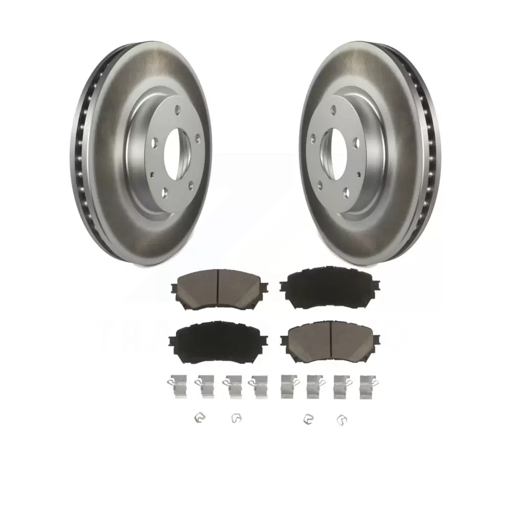 Transit Auto - Front Coated Disc Brake Rotors And Ceramic Pads Kit For Mazda 6 KGC-100596