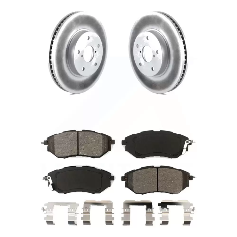 Transit Auto - Front Coated Disc Brake Rotors And Semi-Metallic Pads Kit For 2015 Subaru Legacy 2.5L KGS-100505