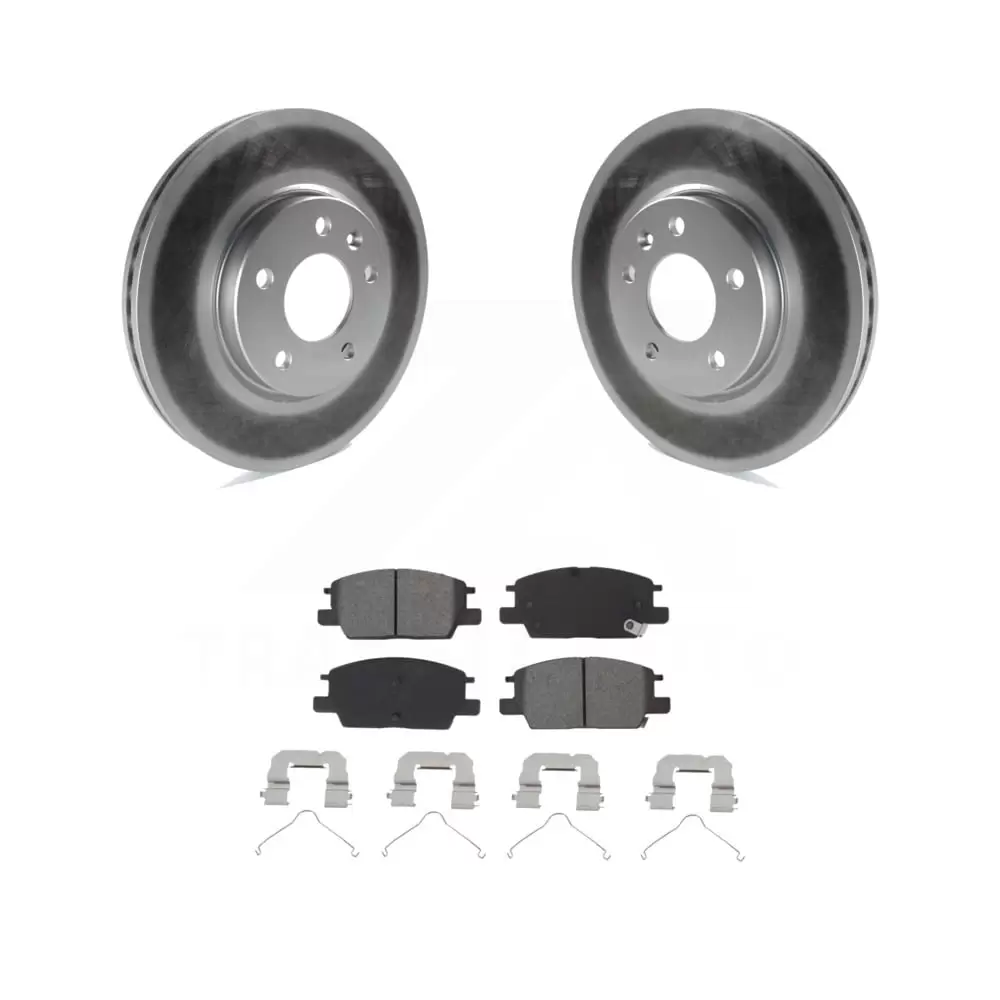 Transit Auto - Front Coated Disc Brake Rotors And Semi-Metallic Pads Kit For Chevrolet Equinox Malibu GMC Terrain Buick LaCrosse Regal Sportback TourX KGS-101907