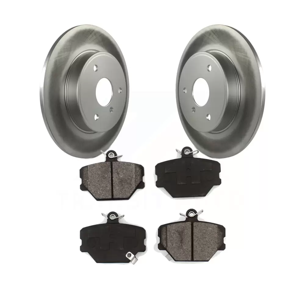 Transit Auto - Front Coated Disc Brake Rotors And Semi-Metallic Pads Kit For Smart Fortwo KGS-100442