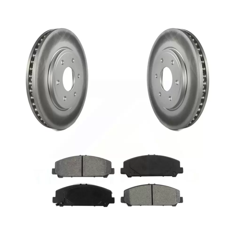 Transit Auto - Front Coated Disc Brake Rotors And Semi-Metallic Pads Kit For Suzuki Equator KGS-100324