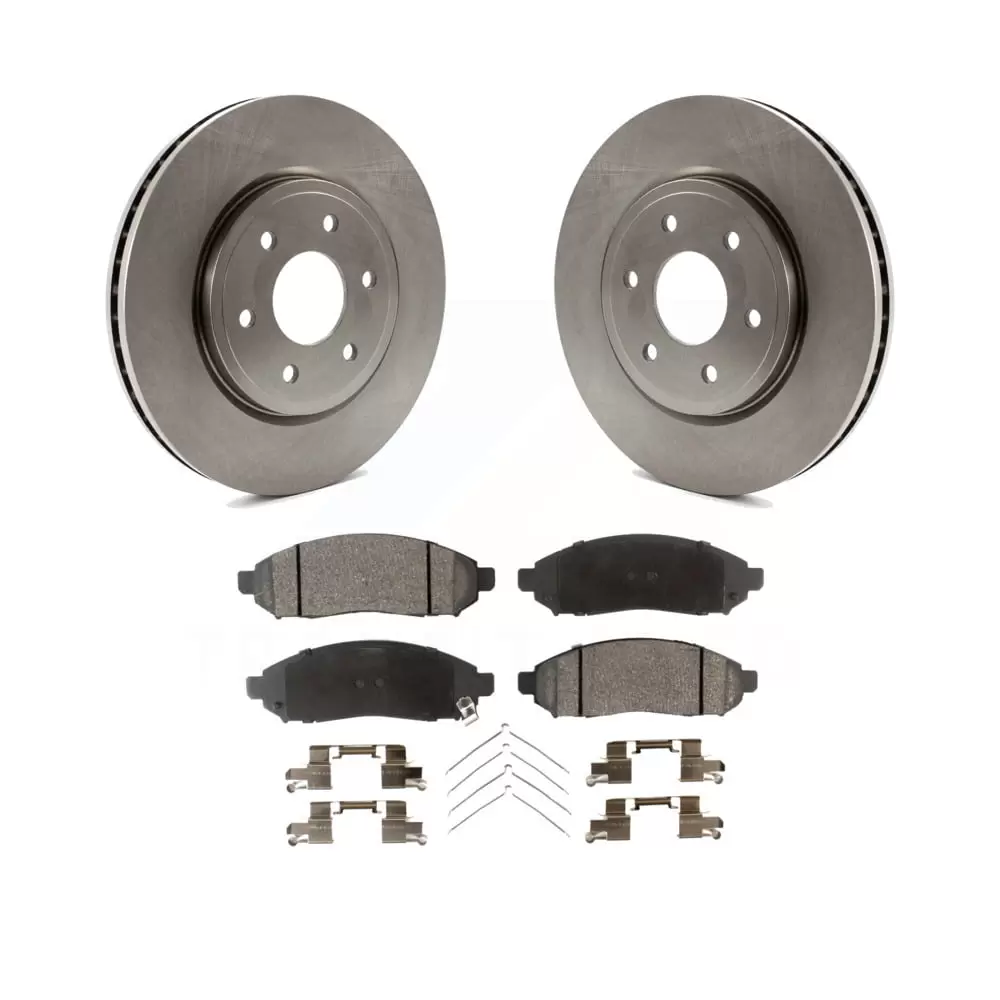 Transit Auto - Front Disc Brake Rotors And Semi-Metallic Pads Kit For Nissan Frontier Pathfinder Xterra Suzuki Equator K8F-100431