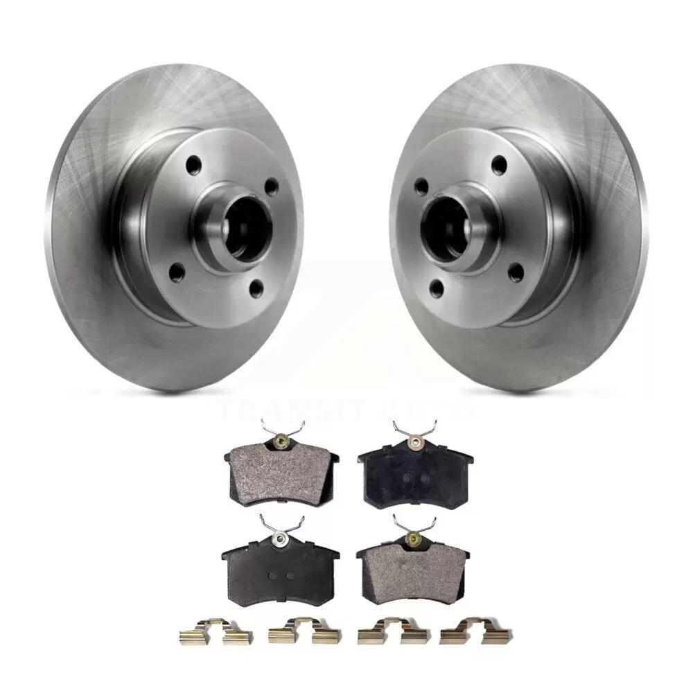 Transit Auto Rear Disc Brake Rotors Hub Assembly and Ceramic Pads Kit for Car Volkswagen Cabrio K8T-102121