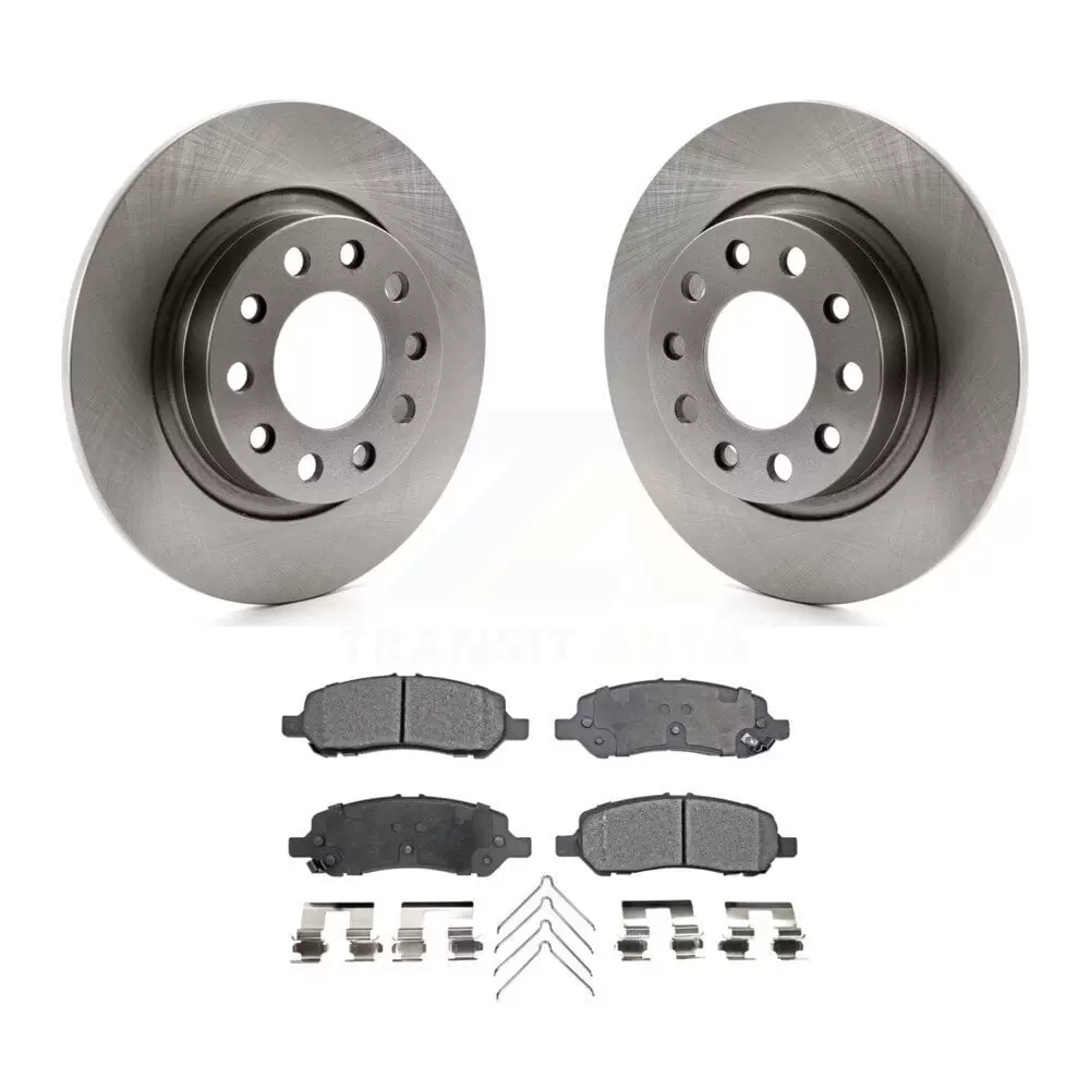 Transit Auto Rear Disc Brake Rotors and Ceramic Pads Kit for Car 2013-2016 Dodge Dart K8T-101802