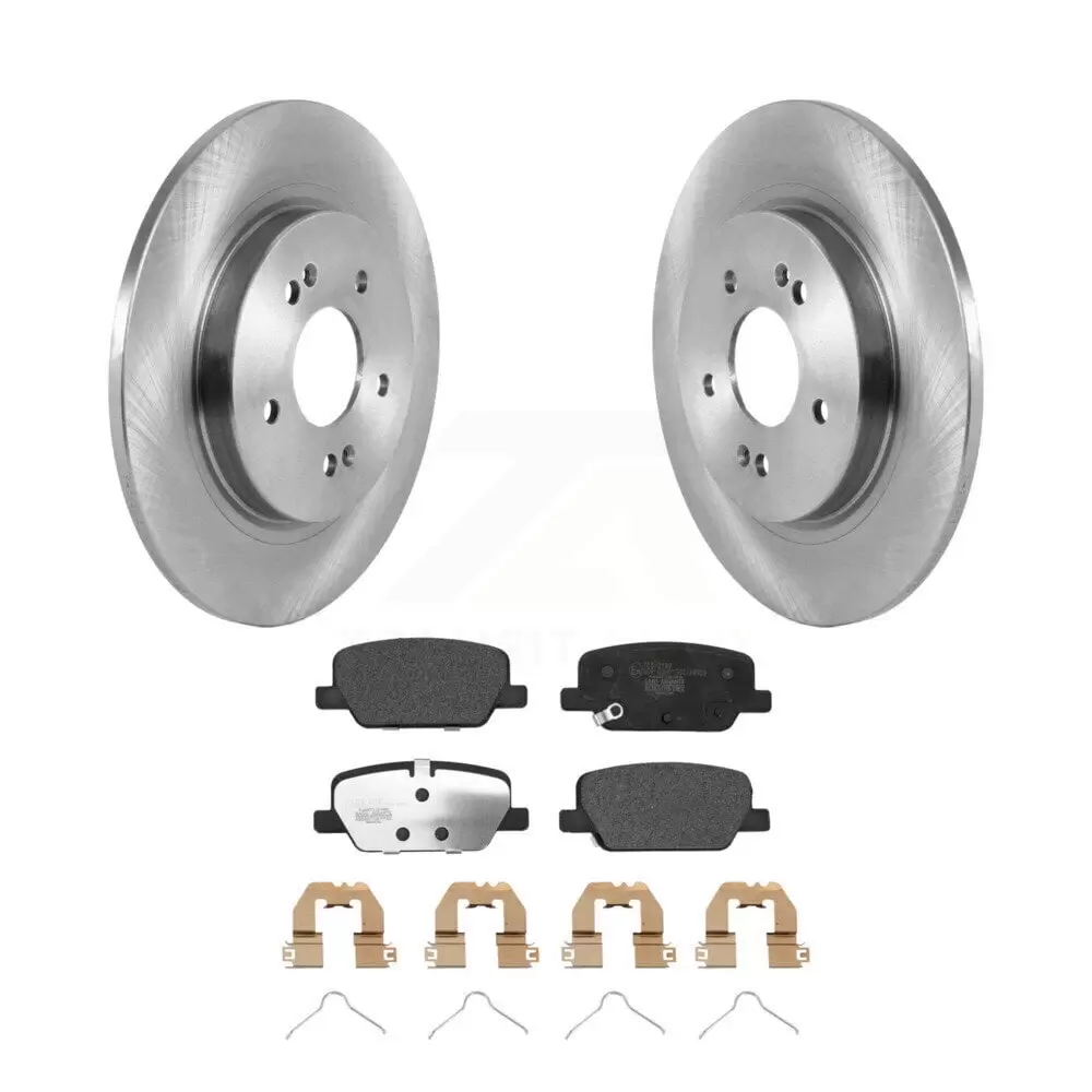 Transit Auto Rear Disc Brake Rotors and Ceramic Pads Kit for Car Hyundai Santa Fe Kia Telluride Palisade K8T-104100