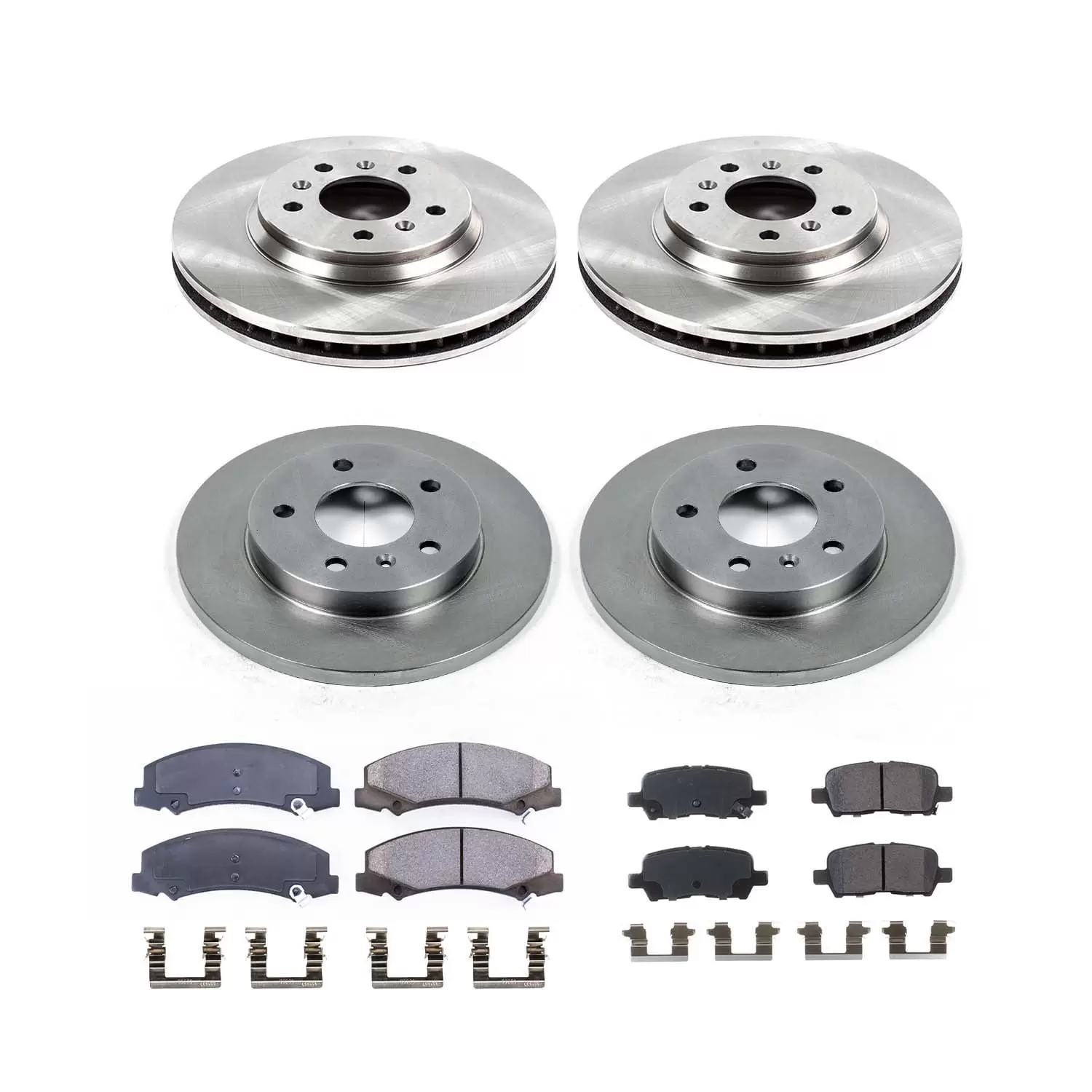 Ultimate Brakes Front and Rear Semi-Metallic Brake Pad and Rotor Kit with Hardware WM81439